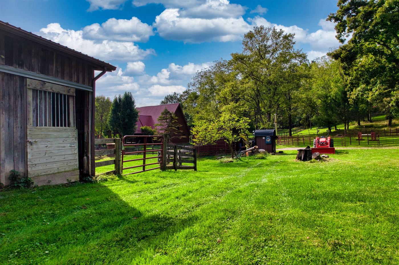 Horse barn and paddock